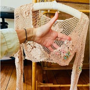 Roberto Cavalli CLASS Shrug Crochet Beaded